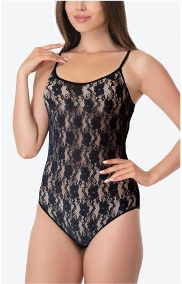 İmer Bayan Modal Önü Bütün Dantelli İp Askılı Çıtçıtlı Body 1101 - Image 1