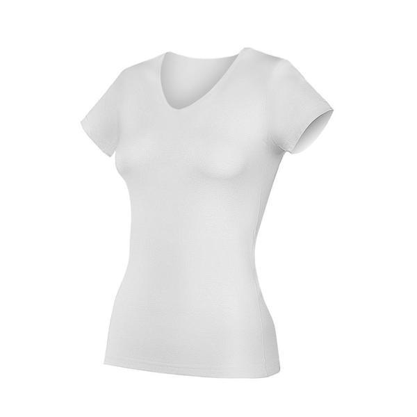 3 Adet Yıldız Bayan Likralı V Yaka Kısa Kollu T-Shirt Fanila 2370 - Image 1