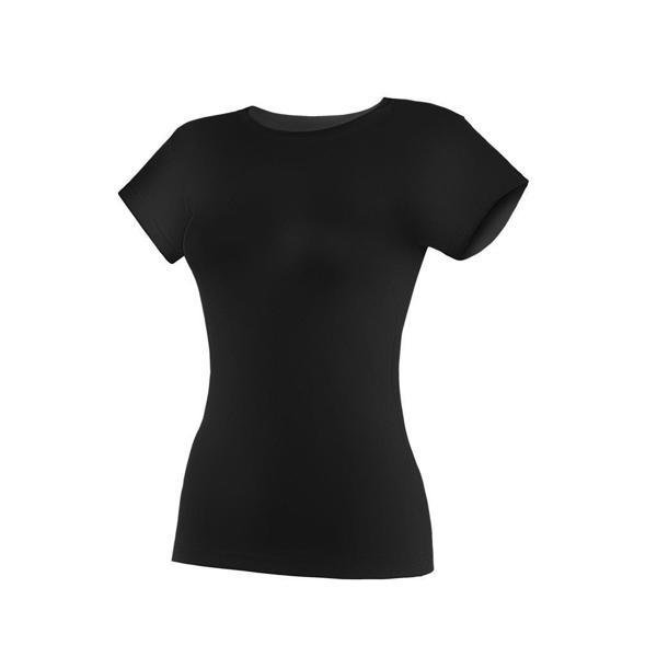 6 Adet Yıldız Bayan Likralı Kısa Kollu T-Shirt Fanila Siyah 2141 - Image 1