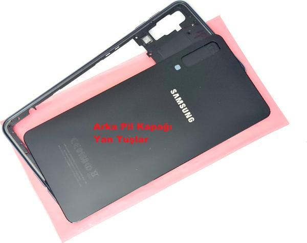 Tkgz Samsung Galaxy A7 A750 (2018) KASA Arka Pil Batarya Kapağı (TAMİR SETİ) SİYAH - Image 1