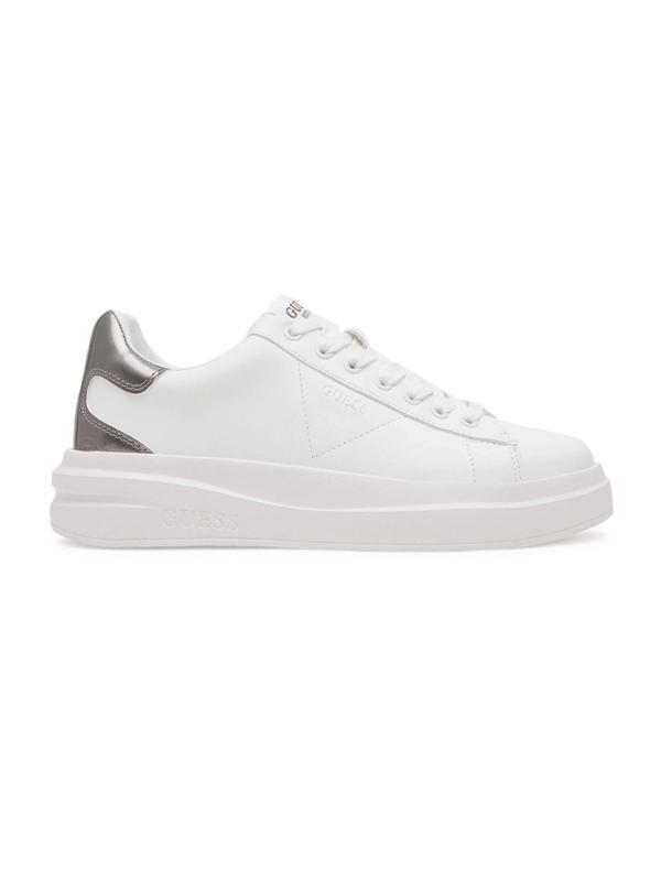 Guess Kadın Elbina Beyaz Metalik Sneaker - Image 1