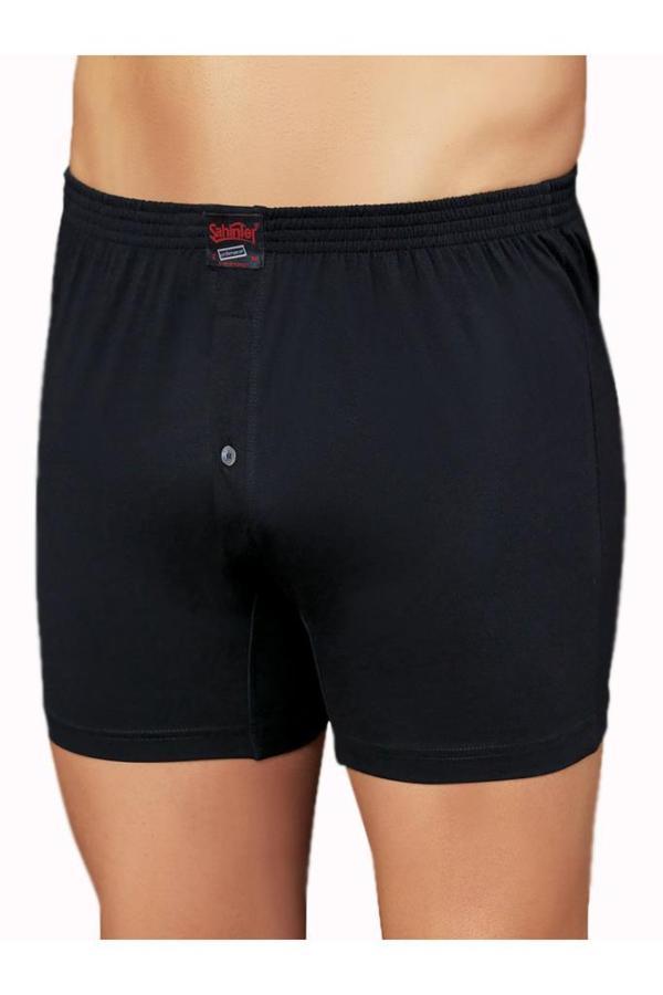 6 Adet Şahinler Erkek Penye Short Boxer Düz Renk ve Desenli E010 - Image 1