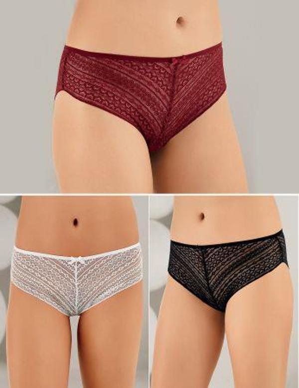 6 lı Paket Şahinler Bayan Lez Dantelli Bikini Külot B3086 - Image 1
