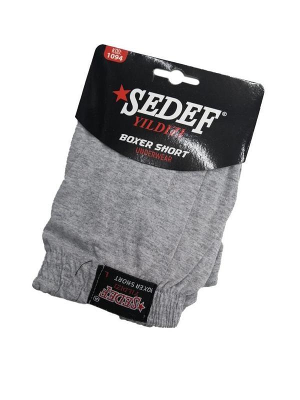 6 Adet Sedef Yıldızı Erkek Penye Boxer Düz Renk Boxer - Image 1