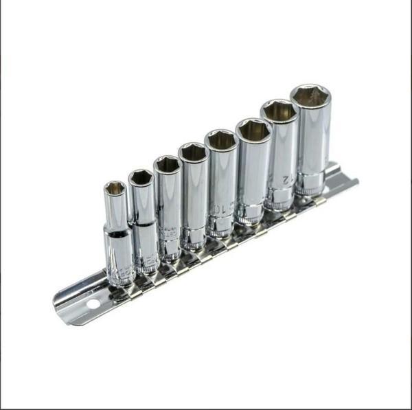 Ceta 8 Parça 1/4" 6 Köşe Derin Lokma Anahtar Takımı (Raylı) - C04-RH08 - Image 1