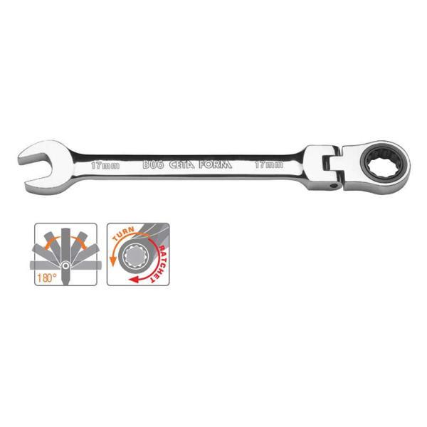 Ceta Form C-Gear Cırcırlı Kombine Anahtar(Mafsallı) 14 mm - B06-14 - Image 1