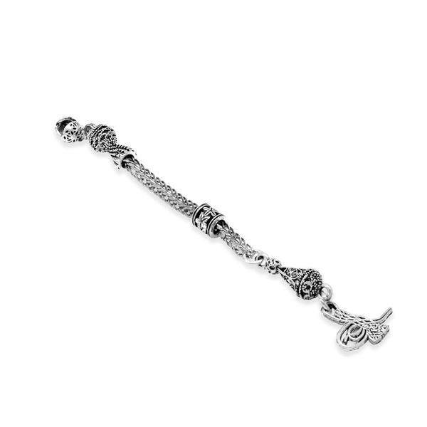 Tuğra Temalı Foxtail Zincirli Temalı Tek Kamçılı Kararmaz Metal Püskül - Image 1