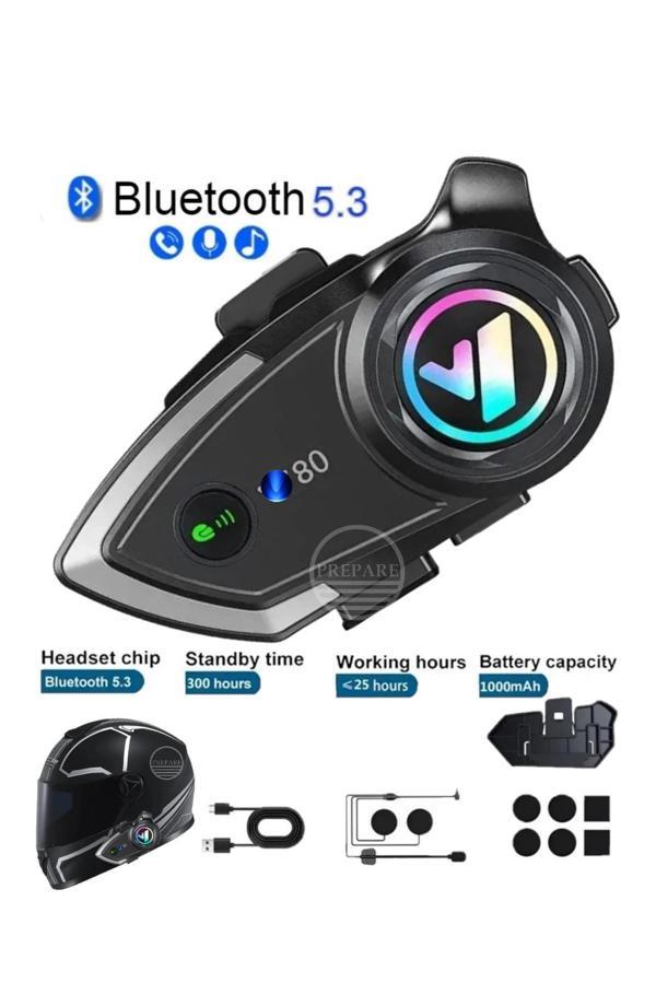 Kask Bluetooth Kulaklık PR80 Bluetooth Motosiklet Kulaklık 5.3 Motosiklet Kulaklık - Image 1
