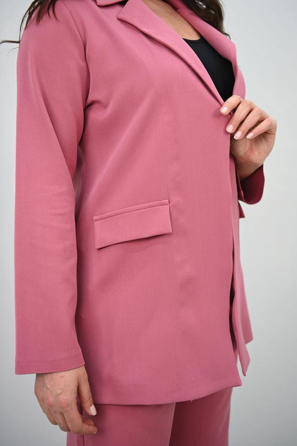 Kadın Büyük Beden Geniş Paça Ceket Pantolon Takım 9008-25 - Image 1