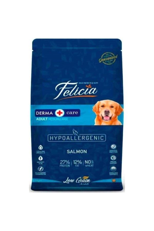 Felicia Az Tahıllı Hipoalerjenik Orta Ve Büyük Irklar İçin Somonlu Yetişkin Köpek Maması 15 Kg - Image 1