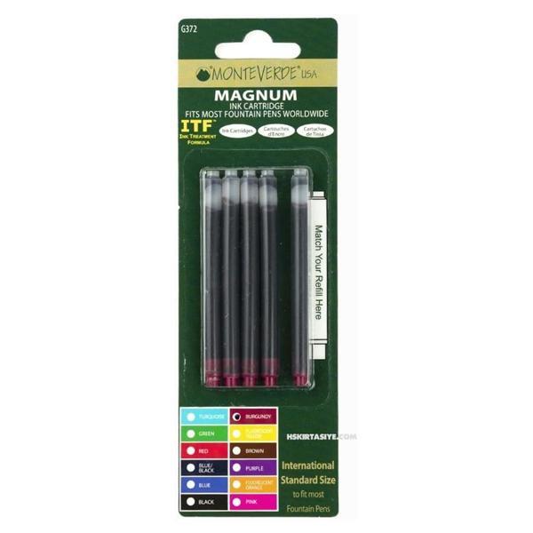Monteverde Burgundy 5'li Dolma Kalem Kartuşu G372BG - Image 1
