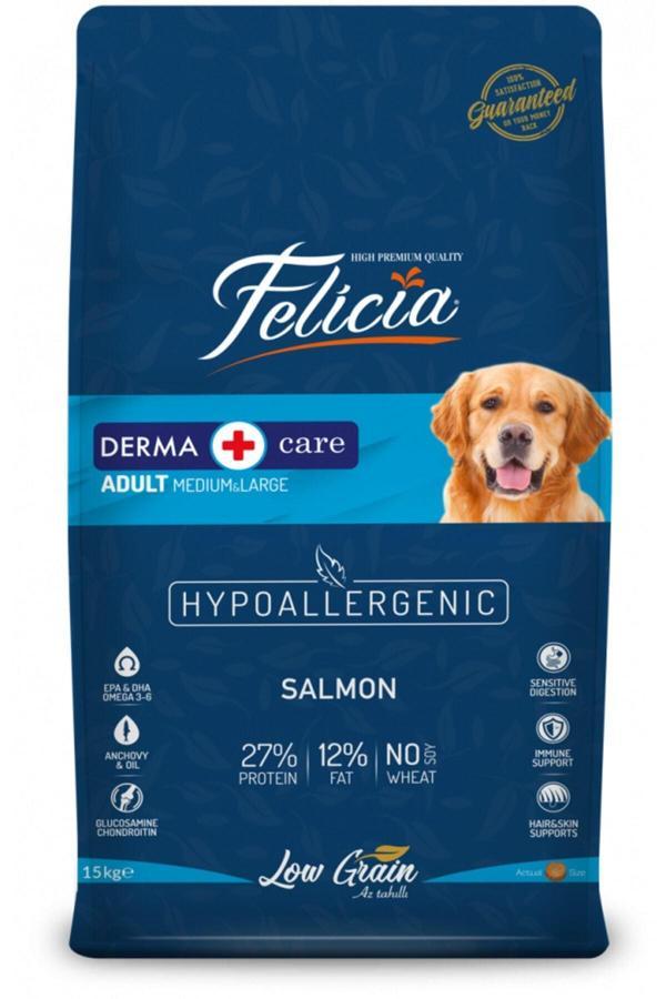 Felicia Düşük Tahıllı Hypoallergenic Somonlu Köpek 15Kg Yetişkin Köpek Maması Hipoalerjenik Mama - Image 1