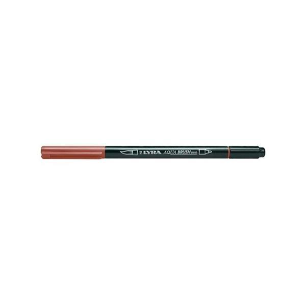 Lyra Aqua Brush Duo Marker - Van Dyck Brown L6520076 - Image 1