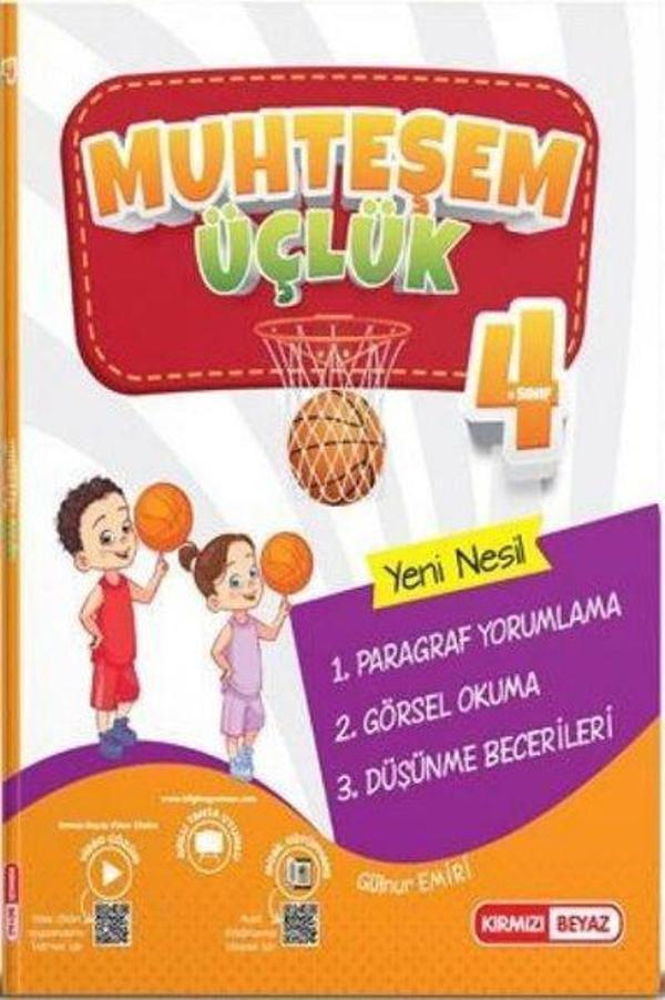 4. Sınıf Muhteşem Üçlük Paragraf Soru Bankası - Kırmızı Beyaz Yayınları-Eğitim - Image 1