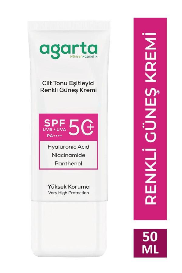 Agarta Cilt Tonu Eşitleyici Renkli Kapatıcı Etkili Spf+50 Güneş Kremi 50 Ml - Image 1