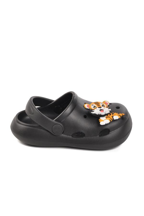 Siyah Unisex Çocuk Sabo Terlik Yumurcak B - Image 1