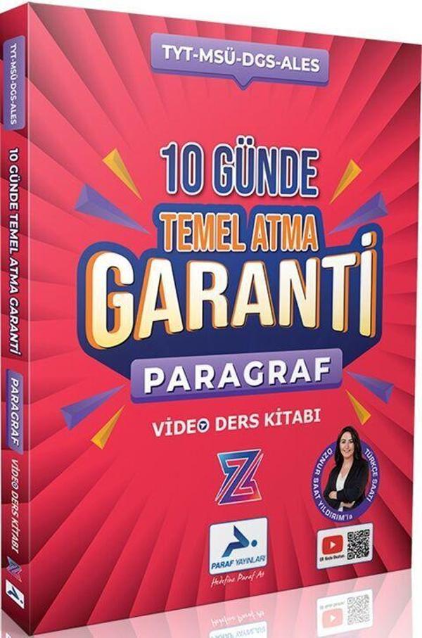 Paraf Yayınları TYT Paragraf Z Takımı 10 Günde Temel Atma Garanti Video Ders Kitabı - PRF Paraf Yayınları - Image 1