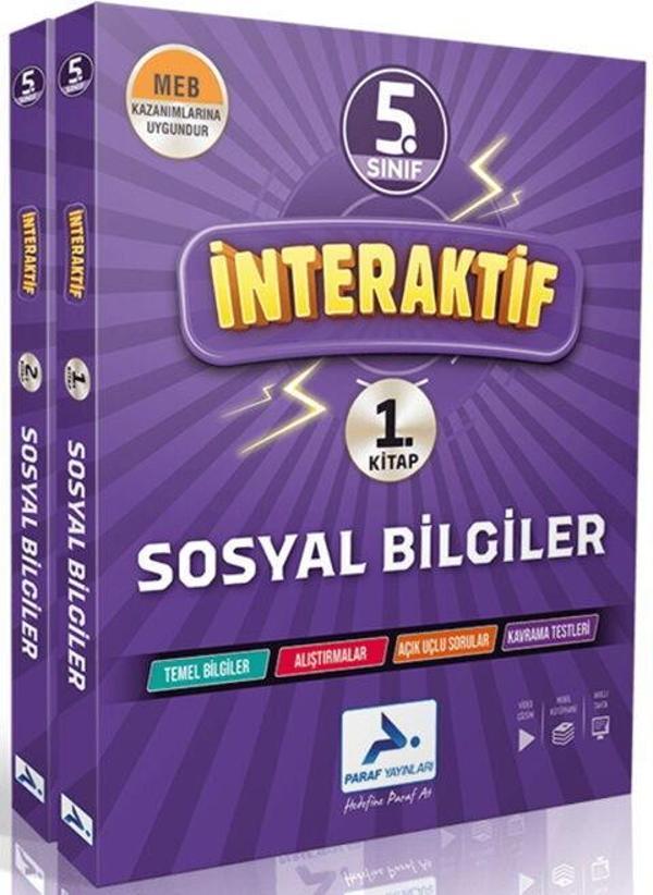 Paraf Yayınları 5. Sınıf İnteraktif Sosyal Bilgiler Soru Kütüphanesi - PRF Paraf Yayınları - Image 1