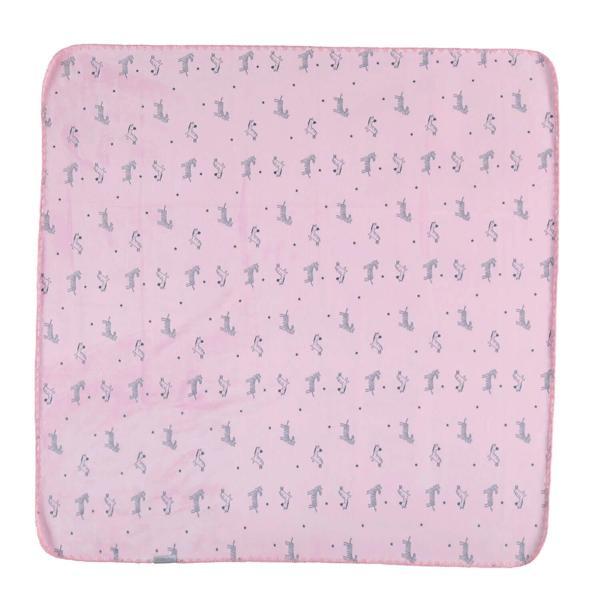 Bibaby Happy Zebra Land Fluffy Bebek Battaniye 64529 Pembe - Image 1