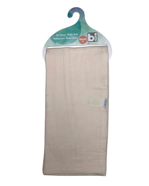 Bibaby 4 Katlı Müslin 90x110 Battaniye 64700 Somon - Image 1