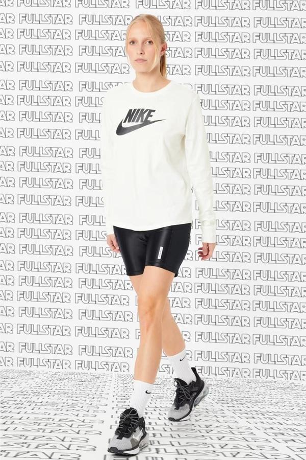 Nike Sportswear Essential Future Crew Shirt Krem Uzun Kollu Tişört Sweatshirt - Image 1