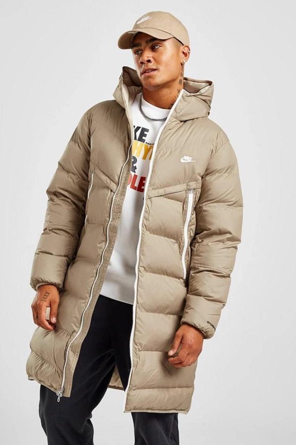 Nike Storm Fit Primaloft Filled Full Zip Brown Parka Erkek Uzun Mont Parka Sütlü Kahve - Image 1