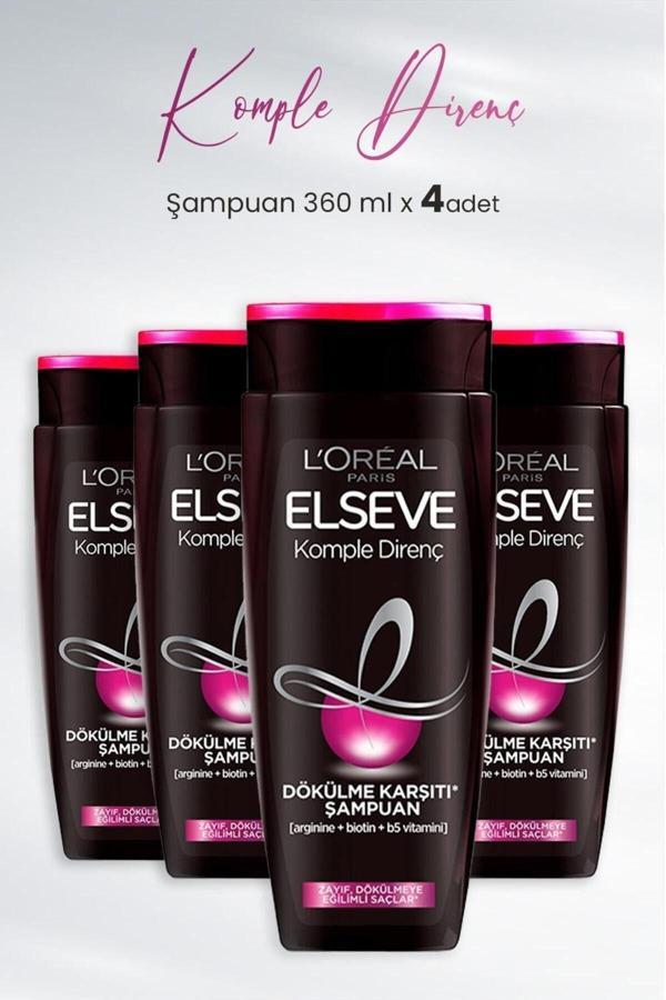 Elseve Komple Direnç Dökülme Karşıtı Şampuan 360 Ml X 4 Adet - Image 1
