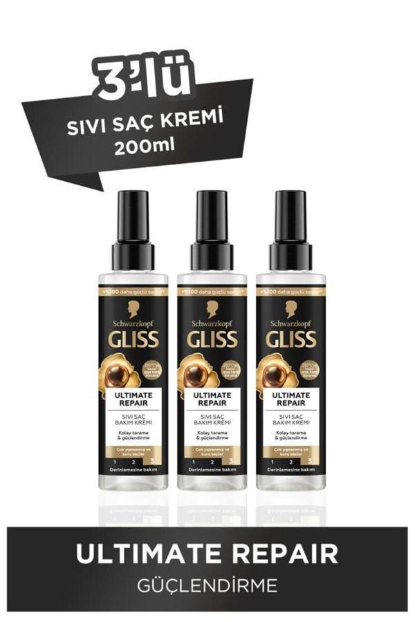Gliss Sıvı Saç Kremi 200Ml Ultimate Repair X3 - Image 1