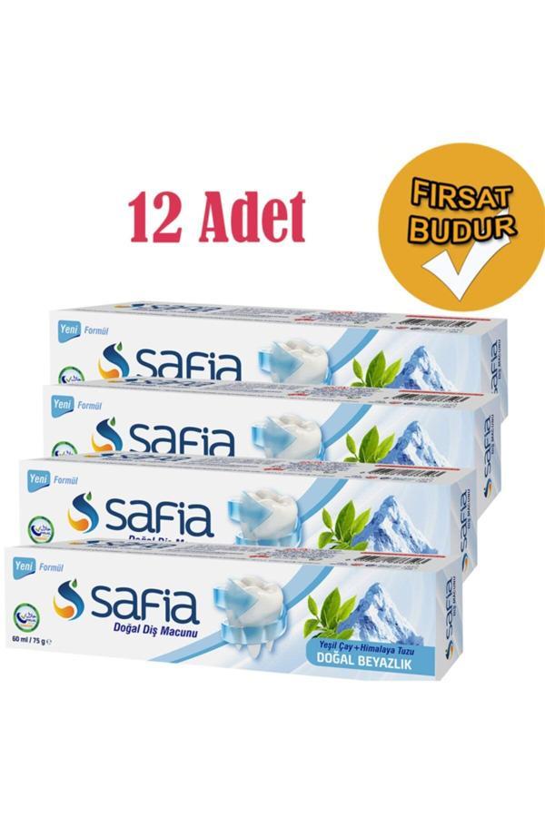 Safia Diş Macunu 75 Gr Yeşilçay + Himalaya Tuzu Komple Helal Merka X 12 Adet - Image 1