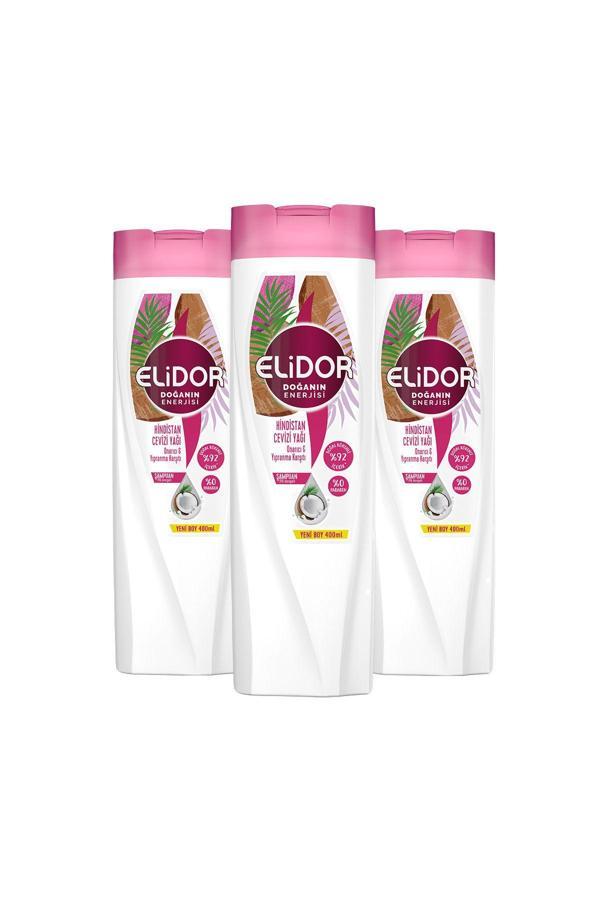 Elidor Doğanın Enerjisi Şampuan Hindistan Cevizi Yağı 400 Ml X3 - Image 1