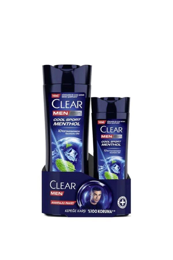 Clear Men Kepeğe Karşı Etkili Şampuan Cool Sport Menthol 350 Ml + 180 Ml - Image 1