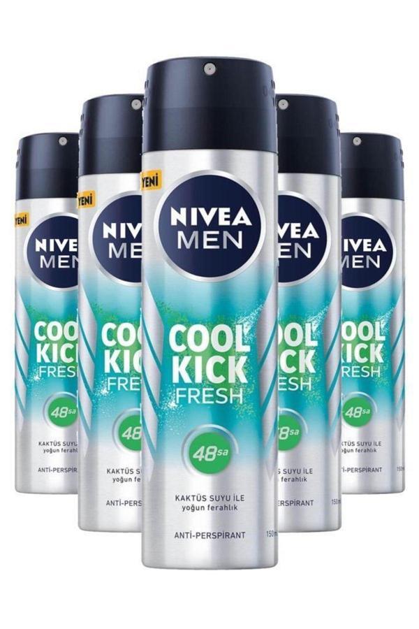 Nıvea Cool Kick Fresh Erkek Deodorant 150 Ml X5 - Image 1