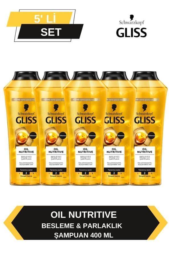 Gliss Oil Nutritive Şampuan 400Ml X 5'Li Set - Image 1