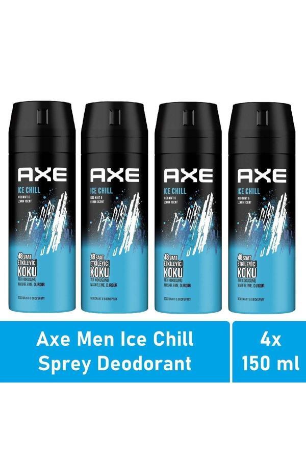 Axe Men Deodorant Ice Chill 150 Ml - 4'Lü Avantaj Paketi - Image 1