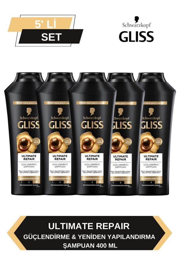 Gliss Ultimate Repair Şampuan 400Ml X 5'Li Set - Image 1