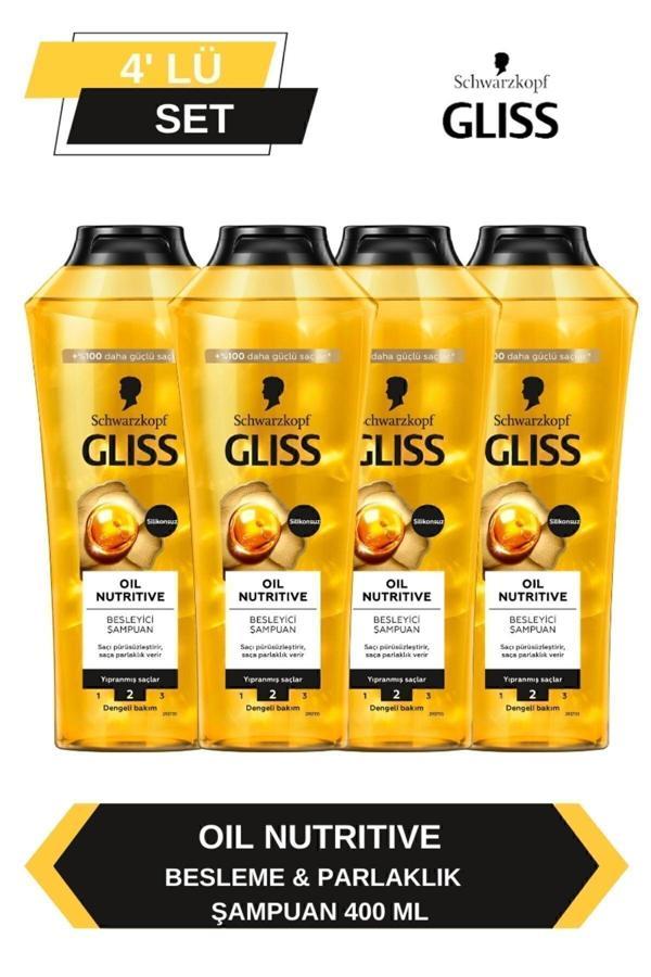Gliss Oil Nutritive Şampuan 400Ml X 4'Lü Set - Image 1