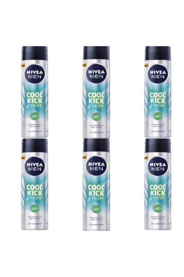 Nıvea Men Cool Kick Fresh Erkek Deodorant Sprey 150 Ml X 6 - Image 1
