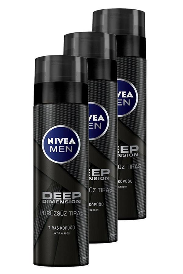 Nıvea Tıraş Köpüğü Deep Dimension 200 Ml 3'Lü Set - Image 1