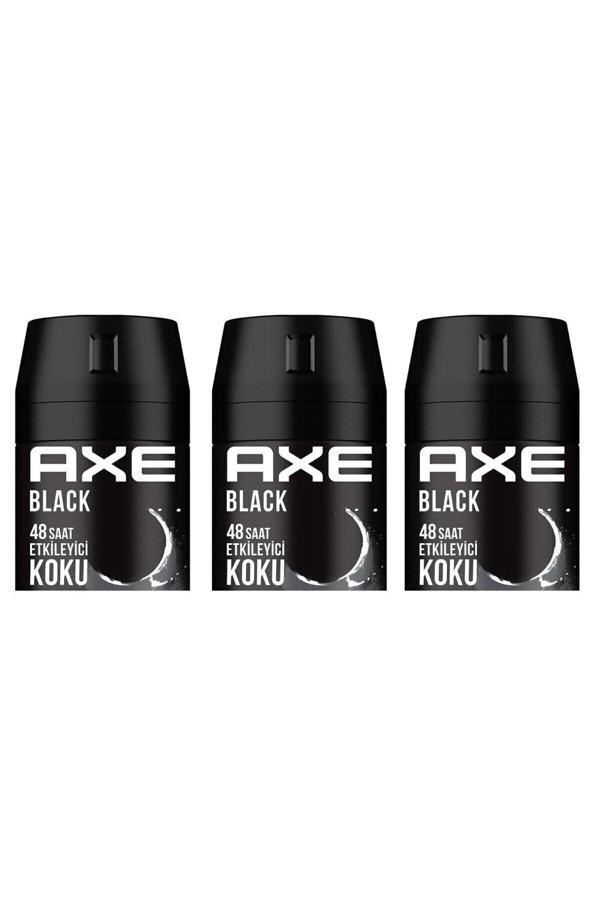Axe Erkek Deodorant & Bodyspray Black 48 Saat Etkileyici Koku 150 Ml X3 - Image 1