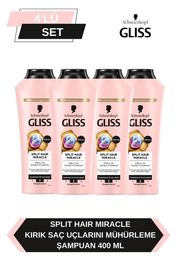 Gliss Split Hair Miracle Şampuan 400 Ml X 4 Adet - Image 1