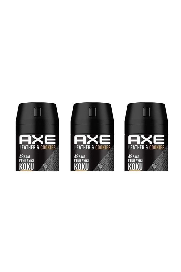 Axe  Erkek Deodorant Sprey Leather & Cookies 150 Ml 8690637981487 (3 Adet) - Image 1