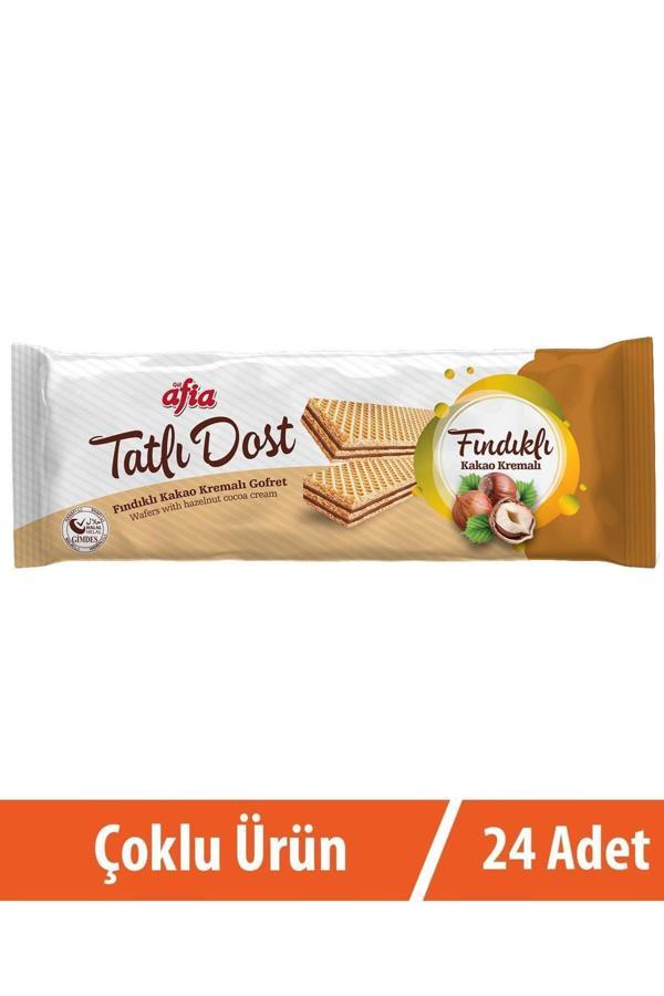 Afia Tatlı Dost Fındıklı Kakao Kremalı Gofret 24X140 Gr - Image 1