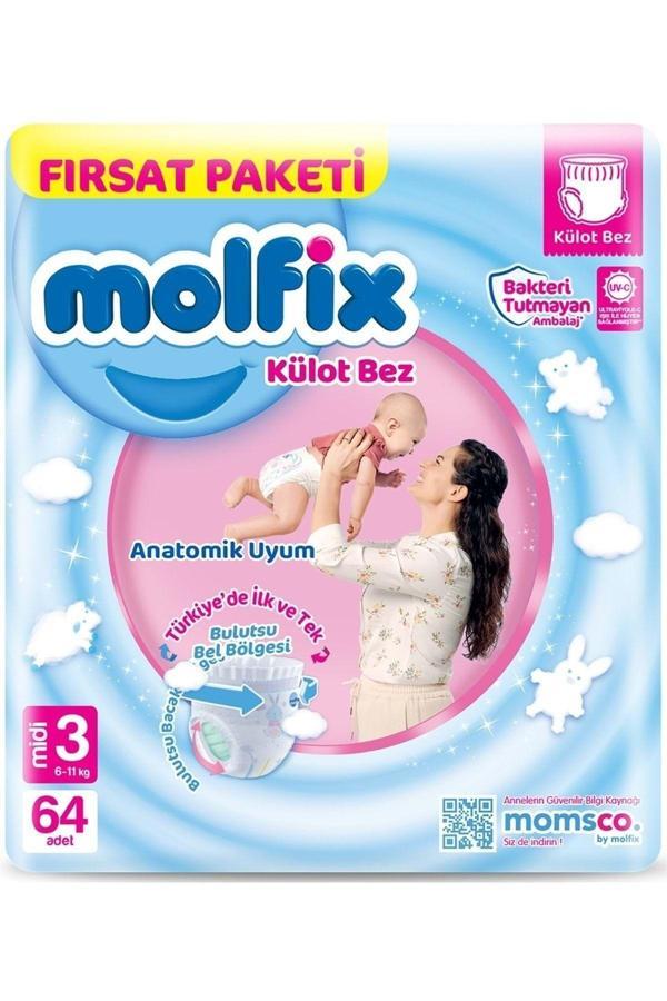 Molfix Külot Bebek Bezi Beden:3 (6-11Kg) Midi 64 Adet Fırsat Pk - Image 1