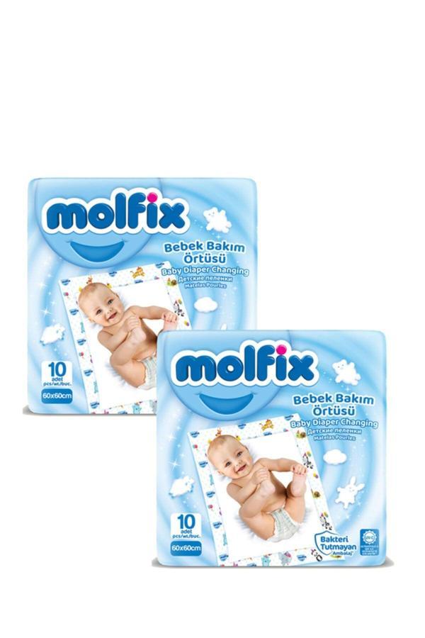 Molfix Bebek Bakım Örtüsü 60X60 Cm 10 Adet X 2 Paket - Image 1