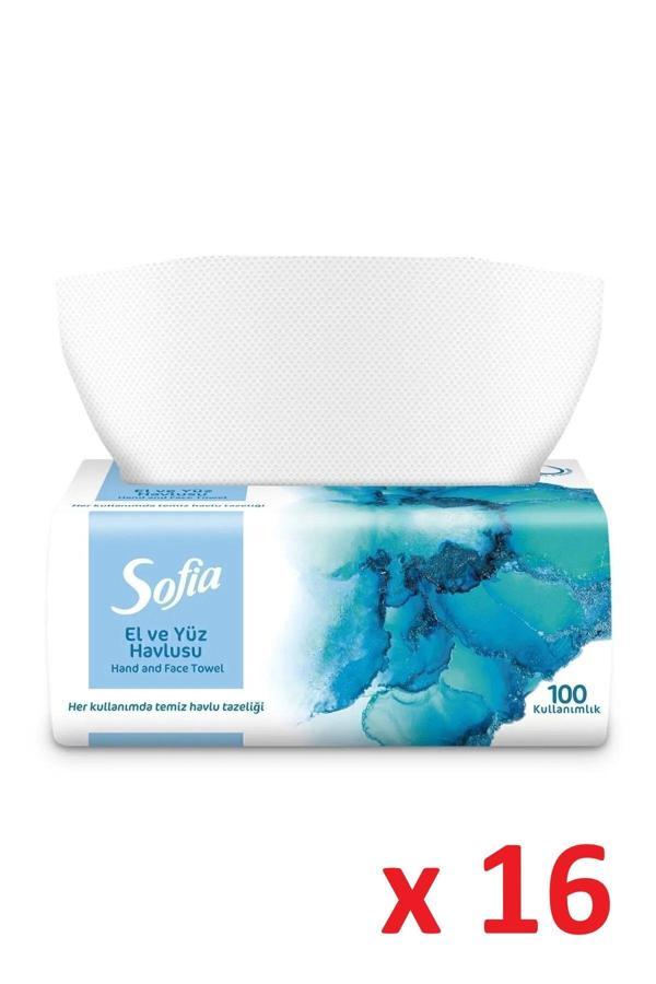 Sofia El Ve Yüz Havlusu 100 Lü 16 Paket - Image 1