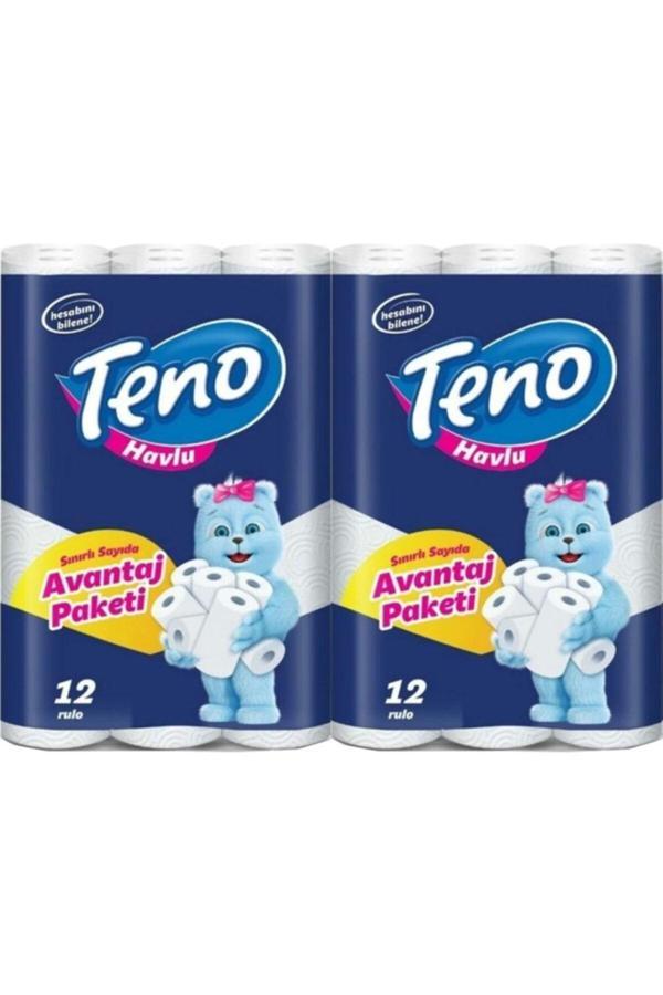 Teno Ultra Kağıt Havlu Çift Katlı 12'Li Paket 2'Li Set - Image 1