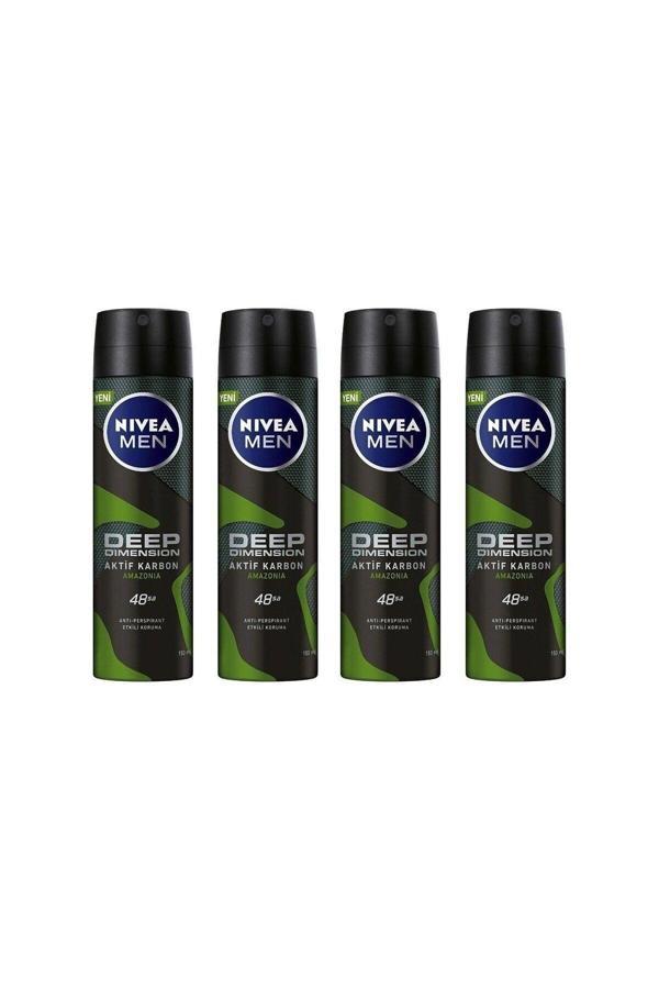 Nıvea Men Deodorant Deep Dimension Amazonia 150 Ml - 4'Lü Paketi - Image 1