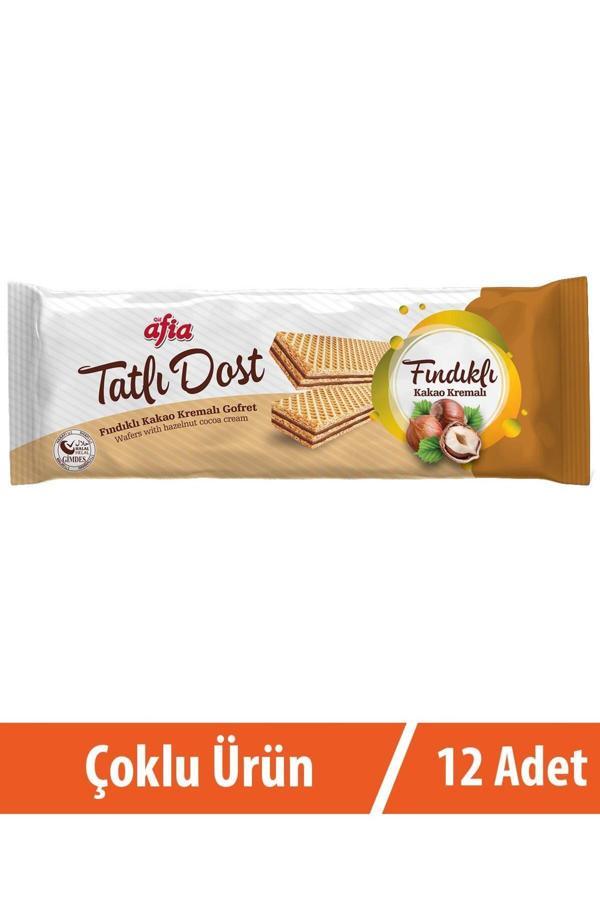 Afia Tatlı Dost Fındıklı Kakao Kremalı Gofret 12X140 Gr - Image 1
