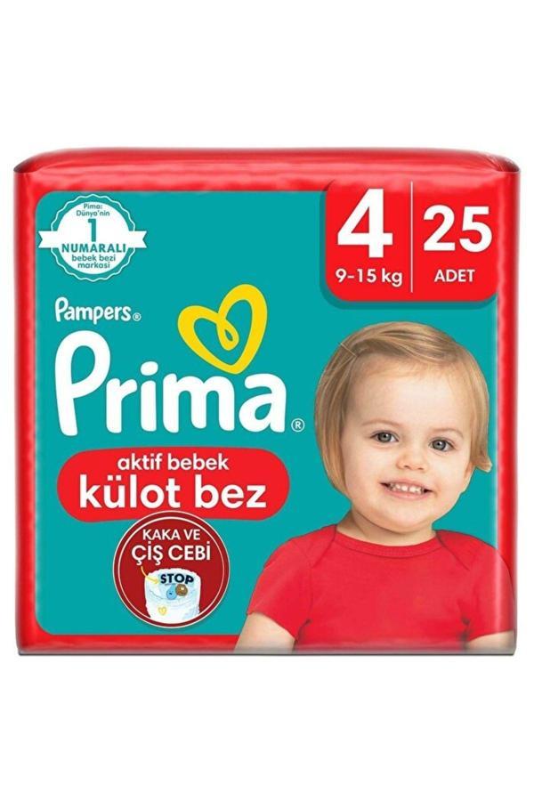 Prima Aktif Bebek Külot Bez 4 Beden 9-15 Kg 25 Adet - Image 1