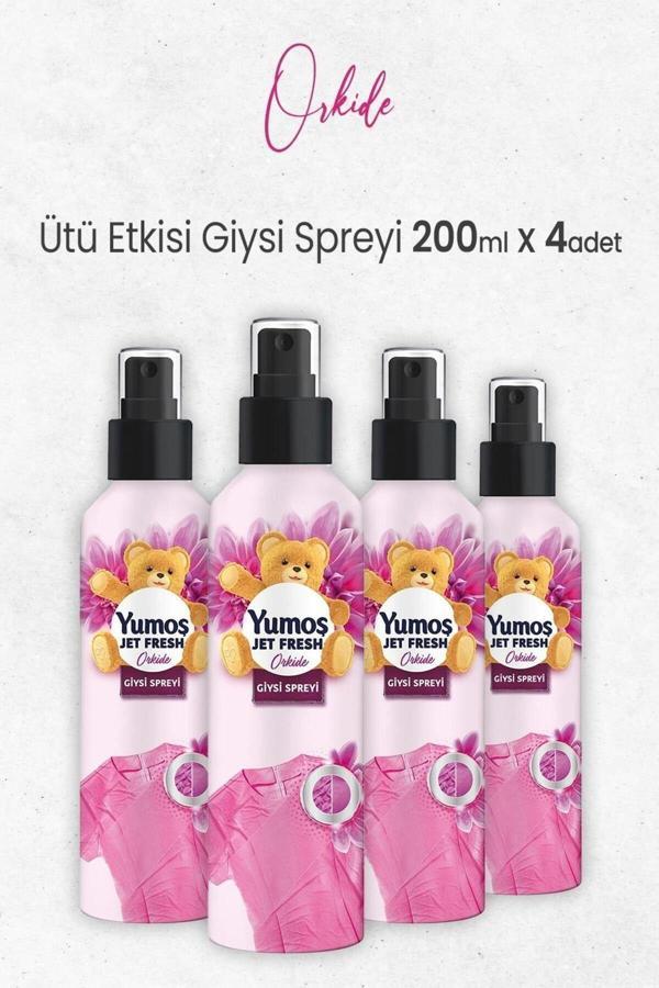 Yumoş Jet Fresh Ütü Etkisi Giysi Spreyi Orkide 200 Ml X 4 Adet - Image 1